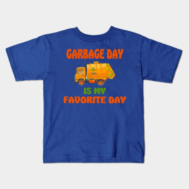 Garbage Truck Kids T-Shirt by Happy Art Designs